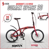 GOMAX SPACE 20 20"(451) MICROSHIFT 9 Speed Aluminum Folding Bike / Basikal Lipat Aluminum