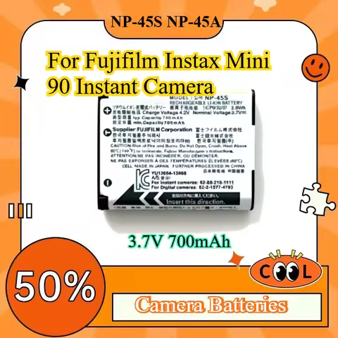 NP-45S NP-45A Rechargeable Battery For Fujifilm Instax Mini 90 Instant Camera Replacement Battery