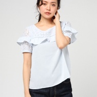 ️ Earth Music & Ecology blouse Lace ruffle ️