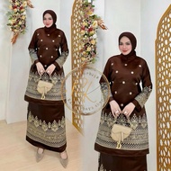RK-New Embroidered Baju Kurung Set 7 - Modern Baju Kurung - Modern Kebaya - Padang Baju Kurung Kebay