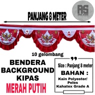 8 meter semi fan background flag (10 waves)