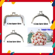 8.5cm~12.5cm Silver Purse Frame / Kisslock Kiss Lock Frame Kiss Lock Handbag Kiss Lock Bag Frame 口金