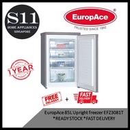 EuropAce 85L Upright Freezer EFZ3081T * READY STOCKS * FAST DELIVERY