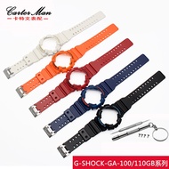 High quality Rubber watchband + watchcase for Casio GA-110 GA100 GD-120 silicone men watch strap WT1