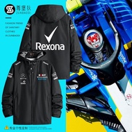 🏎️ เสื้อแข่งรถ F1 ชุดแข่ง REXONA Shunai ร่วมกับแบรนด์ Williams Racing F1 พร้อมด้วยเสื้อแจ็คเก็ตสีดำแบบสามในหนึ่งเดียว ชุดลำลองกลางแจ้ง