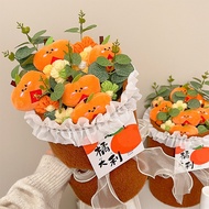 New Year Spring Festival Decorations Handmade Plush Doll Bouquet Decorations Gifts for Customers Fri