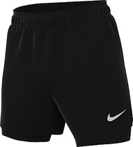 Challenger HJ3588-010 Versatile 2-in-1 Shorts with Dri-Fit Technology (Men, Approx. 18 cm), Black/Bl