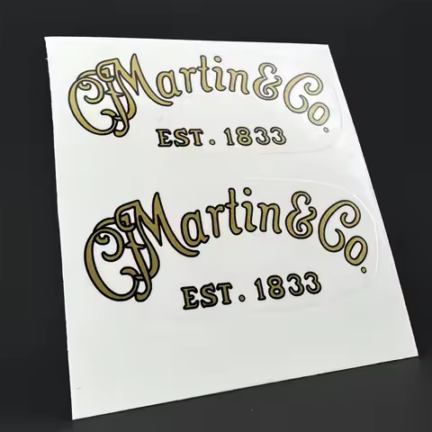 2 Pcs Waterslide Guitar Logo Decal Sticker Guitar Peghead Logo For MART Guitar