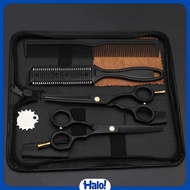 KNIFEZER 6-in-1 Teflon Coating Stainless Steel Hair Scissors Set 4Cr13 - 440C
