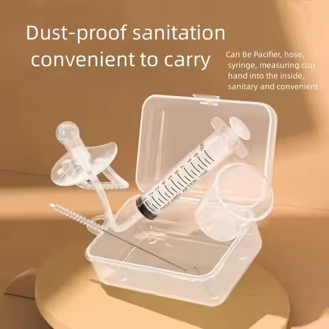 6pcs Baby Pacifier Medicine Dispenser Kit 10ml Oral Feeding Syringe Liquid Needle Feeder with Measur