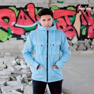 Nagoya Crinkle Jacket - Casual Parka Jacket Series Blu Ice