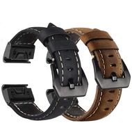 Suitable Gamin Gamin Fenix 8/7X7 6 5X 945 Quick Release Matte Leather Strap 20/22/26MM