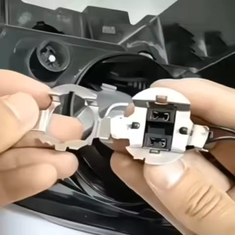2Pcs Stainless Steel H7 L05 Headlamp Adapter, Heat-Resistant LED Bulb Socket Holder, Universal Car L