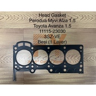 HEAD GASKET PERODUA MYVI 1.5 ALZA 1.5 TOYOTA AVANZA 1.5 (3SZ-VE) (BESI) (11115-23030)