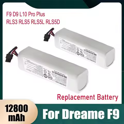 14.4V 12800mAh Li-Ion Replacement Battery for Dreame D9 F9 L10, D9 Pro, D9 MAX, D10 Plus, D10s, L10s