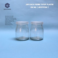 JKPDTP200 glass jar 200ml glass pudding bottle/ 200ml glass pudding jar/