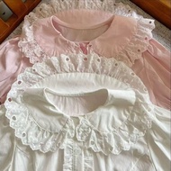 Soft Girl Lolita Lolita Inner Cute Doll Shirt Short Sleeve Top Shirt Front Shoulder Lolita 5.4