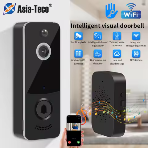 2.4G WIFI Video Doorbell 1080P TTLOCK Outdoor Security Protection Wireless infrared night vision Int