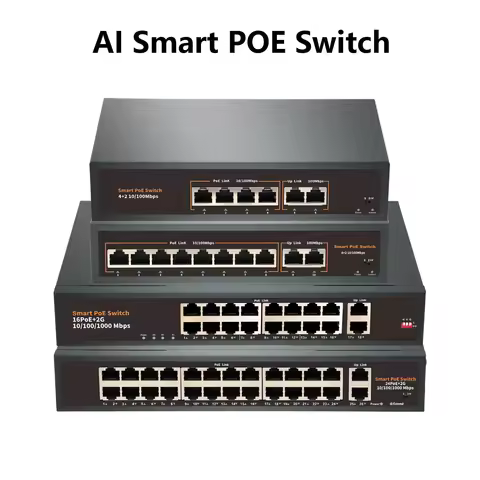 POE Switch 8 Port 100mbps/1000mbps Gigabit with IEEE 802.3af/at 4/8/16/24 Port Network Switch For IP