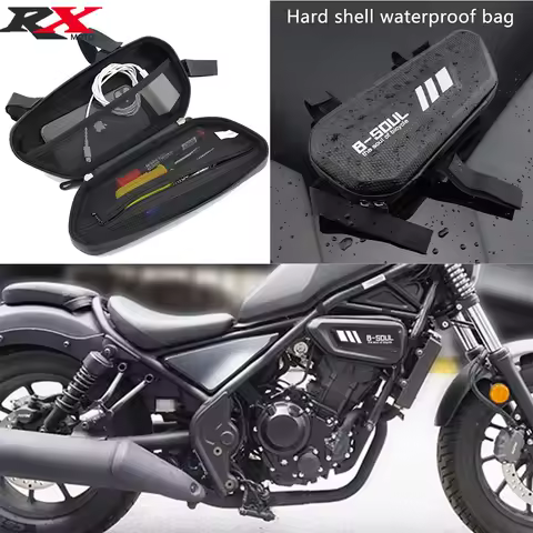 For HONDA Rebel 250 300 Rebel500 CMX 250 300 500 Rebel1100 Motorcycle Side Frame Bag Tool Bags Hard