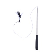 Pet Cat Toy Super Long Three Section Telescopic Rod Cat Teaser Stick Feather Replacement Head Cat Te
