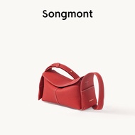 Songmont กระเป๋าทรงหยดน้ำขนาดเล็กกระเป๋าสะพายไหล่สำหรับผู้หญิงหนังแท้ลายไม้