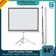 Tripod Screen Projector 84 inch 1:1 (Layar Proyektor Tripod 84")