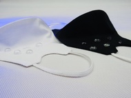 Wtb(1)-หน้ากากผ้ามัสลิน ผ้ากันน้ำ ผ้าสะท้อนน้ำ มีผู้ใหญ่ และ เด็ก (8-12 ปี) มีให้เลือกทั้งสายรัดหูสีขาว และ สีดำ รูปทรงกระชับ หายใจสะดวกสบาย