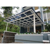 Kanopi carport rumah minimalis atap transparan