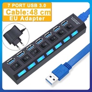 USB Hub 7 Port USB 3.0 High Speed Extender - Y445