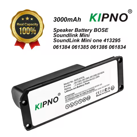 KIPNO 22.2Wh 3000mAh Speaker Battery for BOSE SoundLink Mini Bluetooth Speaker One Series For 061384
