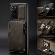 Zipper Leather Wallet d Slot Case Hp Samsung Galaxy Note 20 Ultra 2020