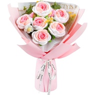 Crochet Flowers,6 Rose Crochet Flower Bouquet,4 Crochet Sunflower Bouquet and 4 Artificial Chrysanth