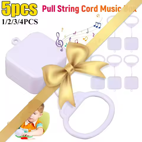 Pull String Cord Music Box Waterproof Wind Up Music Box with Classic Lullaby Melody Mechanical Windi