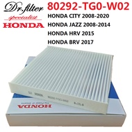 CABIN FILTER FOR HONDA CITY 2008-2020 / JAZZ 2008-2014 / HRV 2015 / BRV 2017 AIR COND FILTER 80292-T