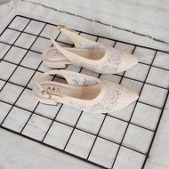 WOMEN'S BRUKAT MESH SANDALS WITH 3CM HEELS, PARTY SANDALS FOR WEDDINGS Agb027