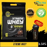 BodyBuild Xtreme Whey Protein isolate 5.5lbs, 27g Protein, 76 Serving, With DigeZyme® Rich in BCAAs