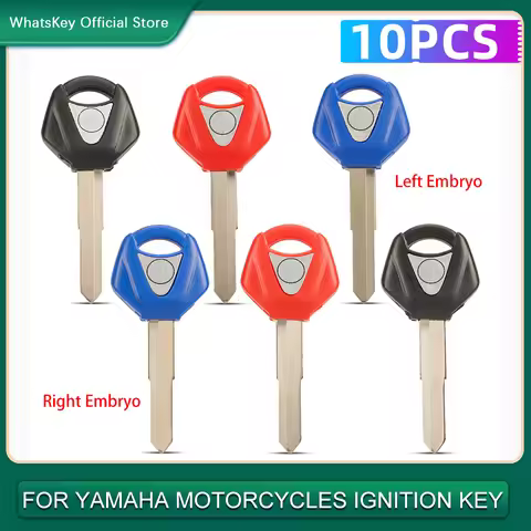 WhatsKey 10PCS Uncut Blank Blade Motorcycle Key For YAMAHA YZF XJR1300 FJR1300 MT09 MT07 XJ6 TMax Rx