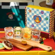 Rainbow Flower Shochu Glass Shochu Glass One or Two Glasses Mini White Wine One Sip Sake Household P