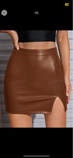 Shein PU leather skirt