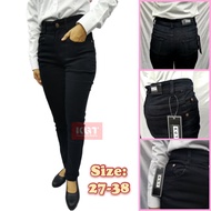 Ladies Office Jeans KGT Black & Jeans Blue Skinny Fit Design Stretchable Material Seluar Jeans Perem