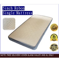 5 Inch Mattress | Rebond Mattress | Single Bed | Single Mattress |Tilam Asrama | Tilam Bujang