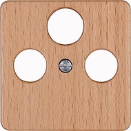 Kopp HK02 357831007 Antenna Cover for Antenna Socket TV/RF/SAT, Colour: Beech, Pack of 5