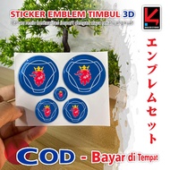 SCANIA EMBLEM RAISED MOTORCYCLE STICKER SET AEROX NMAX XMAX LEXI 3D FLEXIBLE RAISED EMBLEM