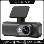 4K Dash Cam Smart Connect เครื่องบันทึกรถในตัว WiFi Dual Lens Car Camcorder 24 ชั่วโมงที่จอดรถหน้าจอ
