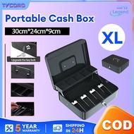 Cash Box Handle Lockable money box With Lock Portable Black Petty Cash Box Murah Safety Money Box Wi