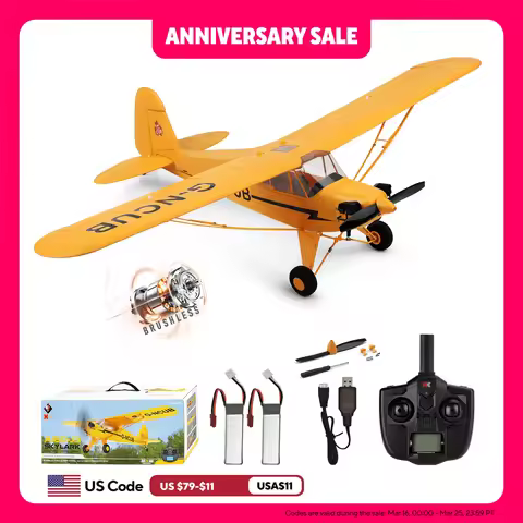 WLtoys A160 J3 RC Plane, 5 Channel RC Airplanes with 3D/6G Mode, 3D Brushless RC Planes with 2 Batte