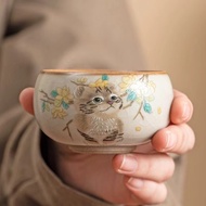 Cat Ru Kiln Master Cup Arhat Cup Ceramic Tea Cup Kung Fu Tea Set Sle Cup Tea Cup B3XU