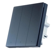 AQARA H1 Pro Smart Wall Switch With Neutral (Dark Grey) - Triple Rocker