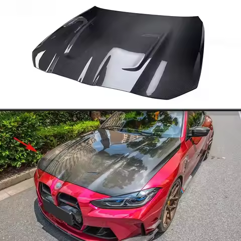 For BMW M3 M4 G80 G82 G83 2021+ Dry Carbon Fiber Car Front Bumper Engine Cover Hood Bonnet Vent Part